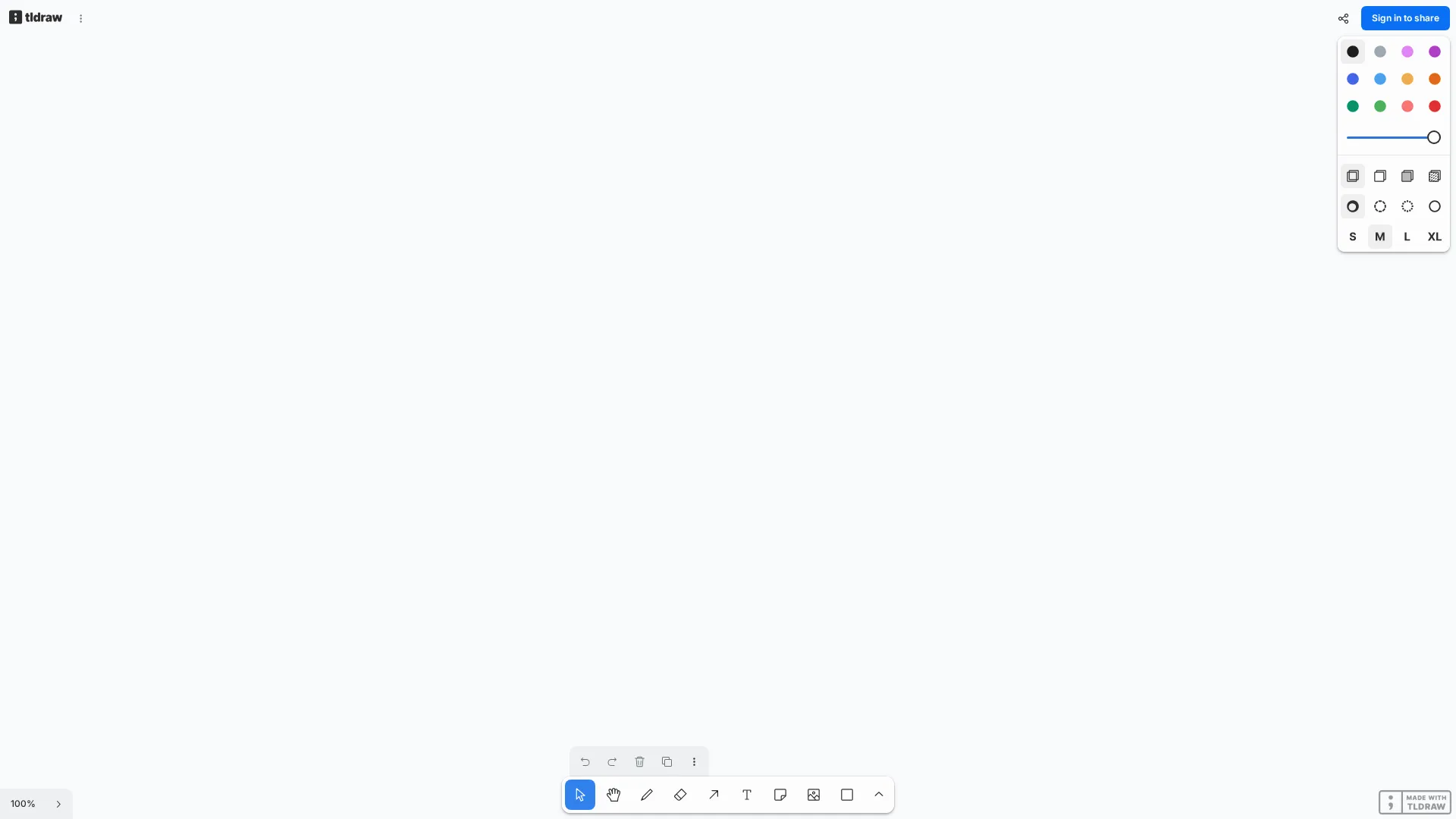 Tldraw pricing page screenshot