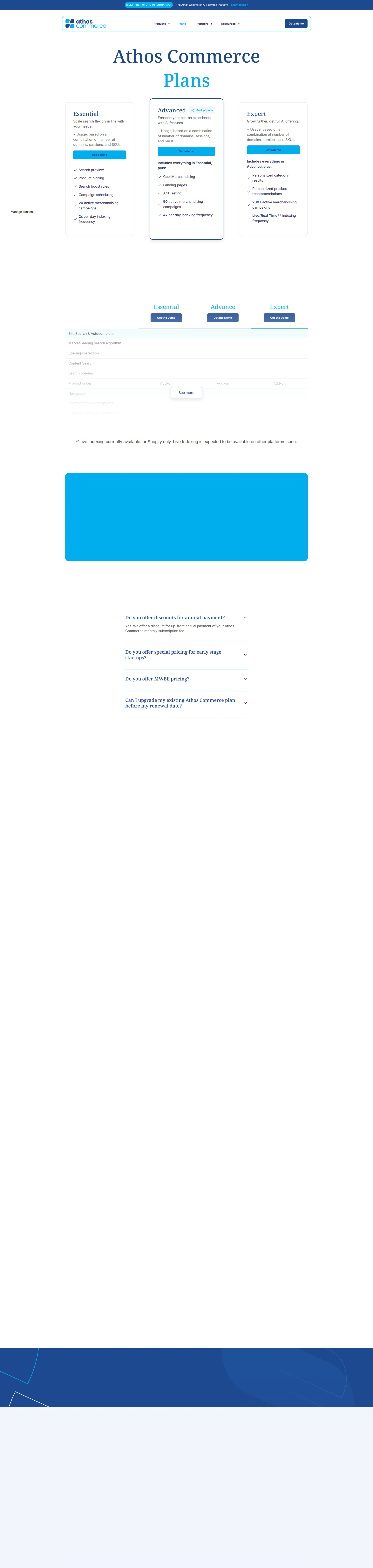 Klevu pricing page screenshot