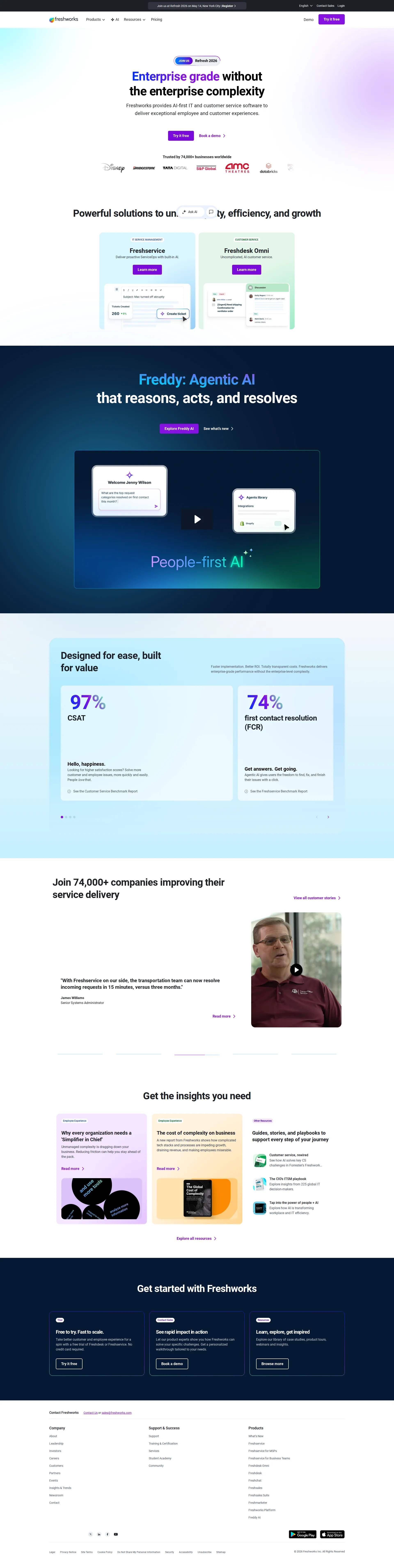 Freshping pricing page screenshot