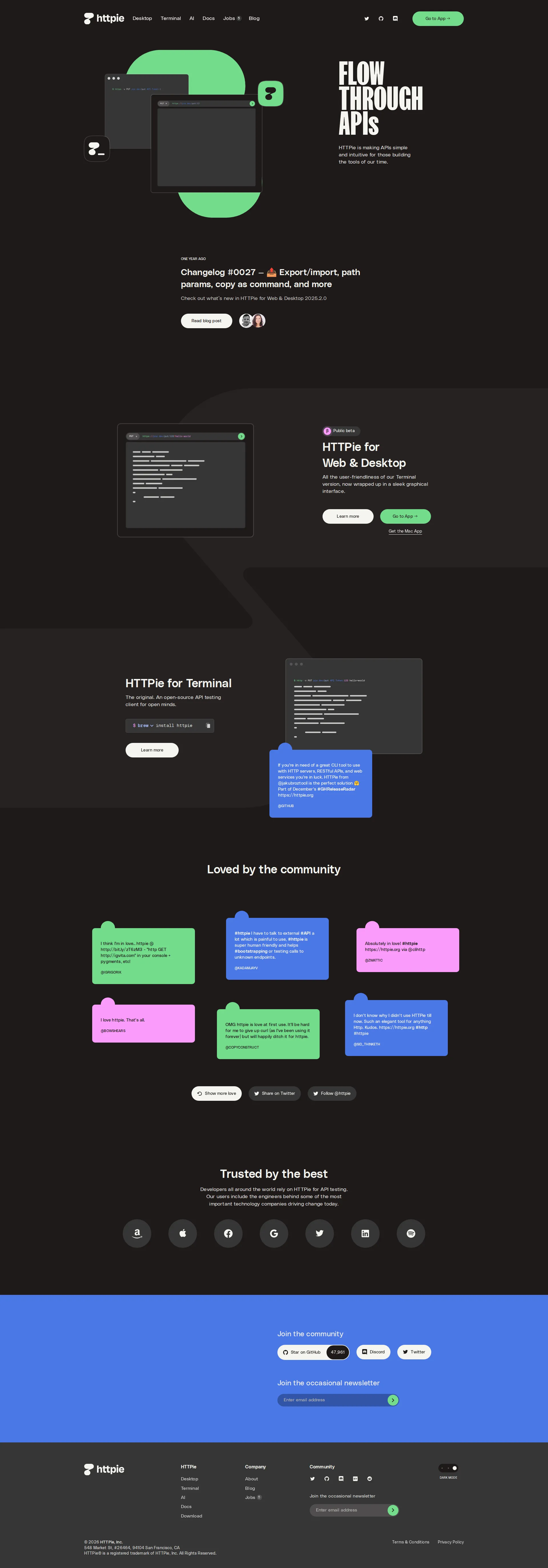 HTTPie pricing page screenshot