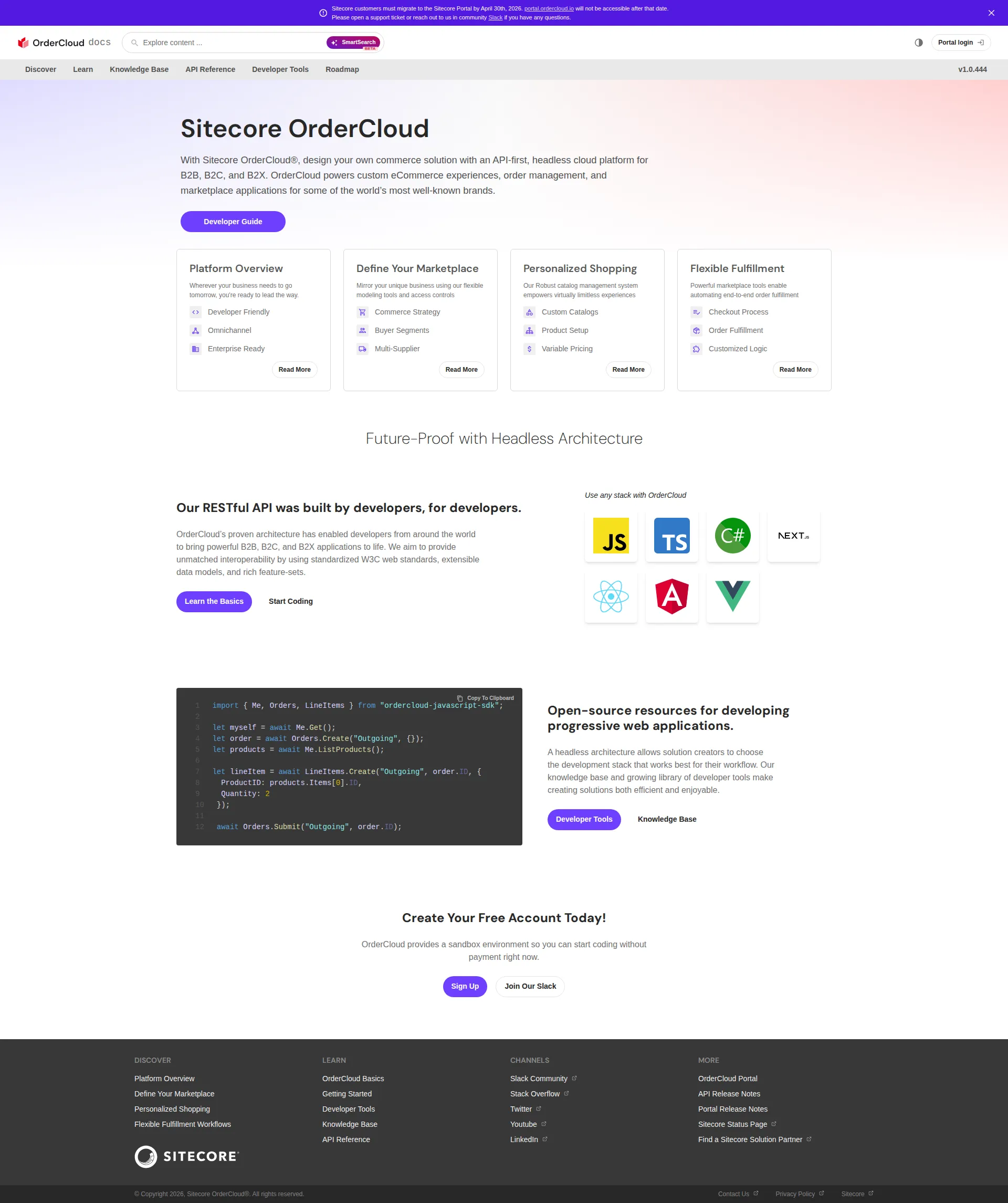 Ordercloud pricing page screenshot