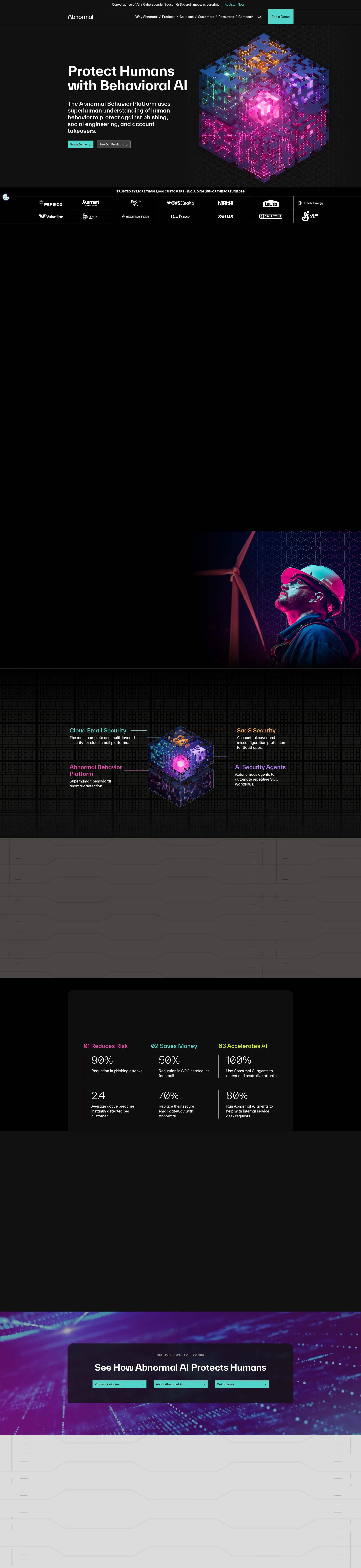 Abnormal Security pricing page screenshot