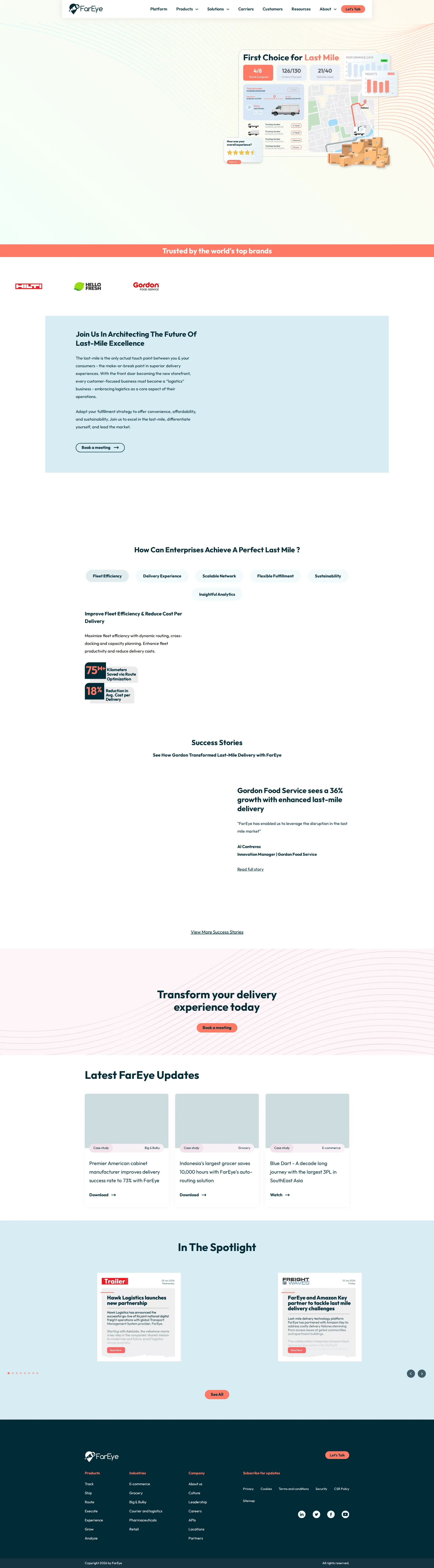 FarEye pricing page screenshot
