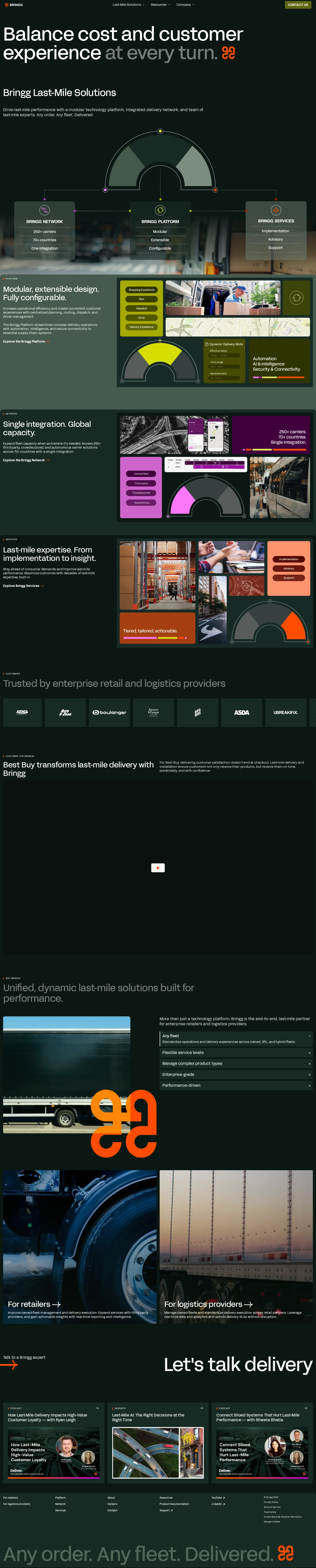 Bringg pricing page screenshot