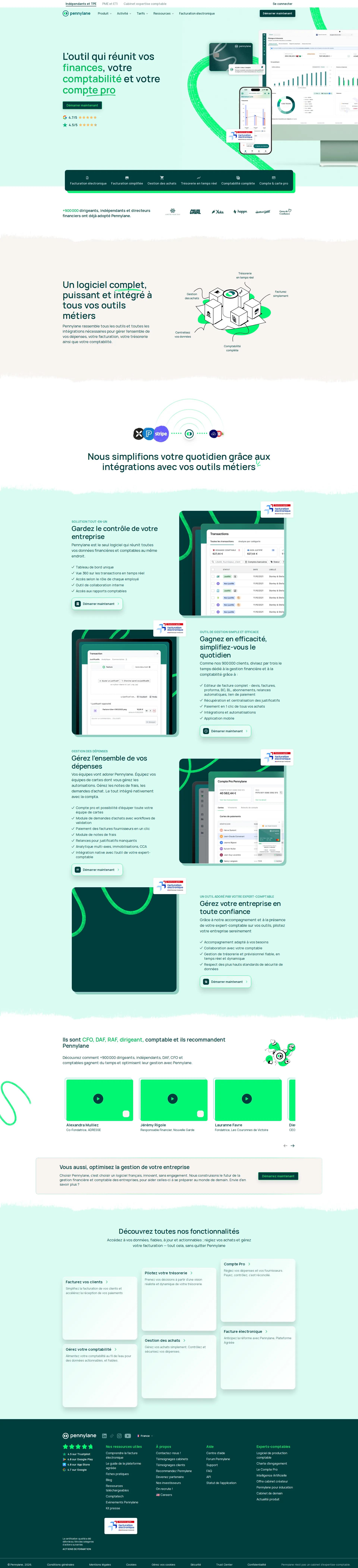 Pennylane pricing page screenshot