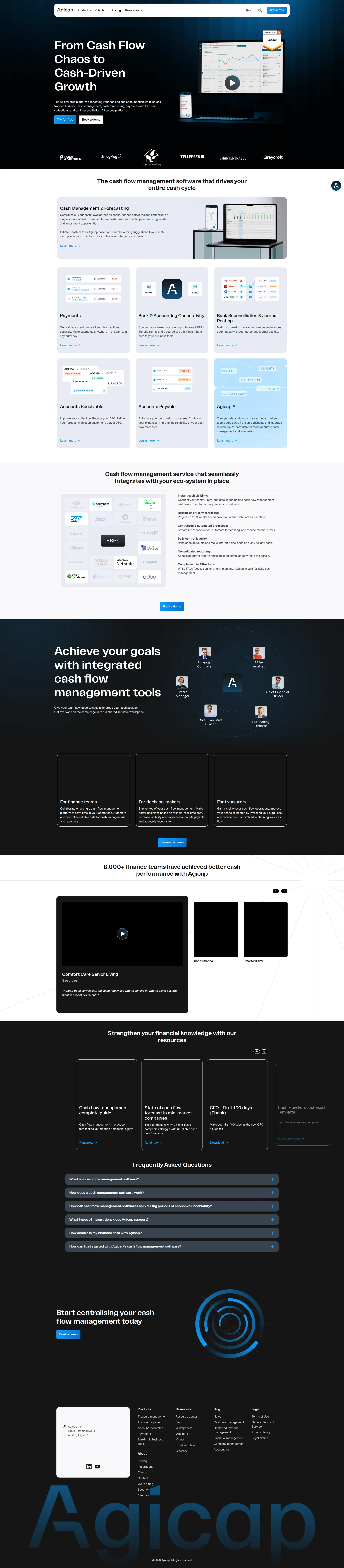 Agicap pricing page screenshot