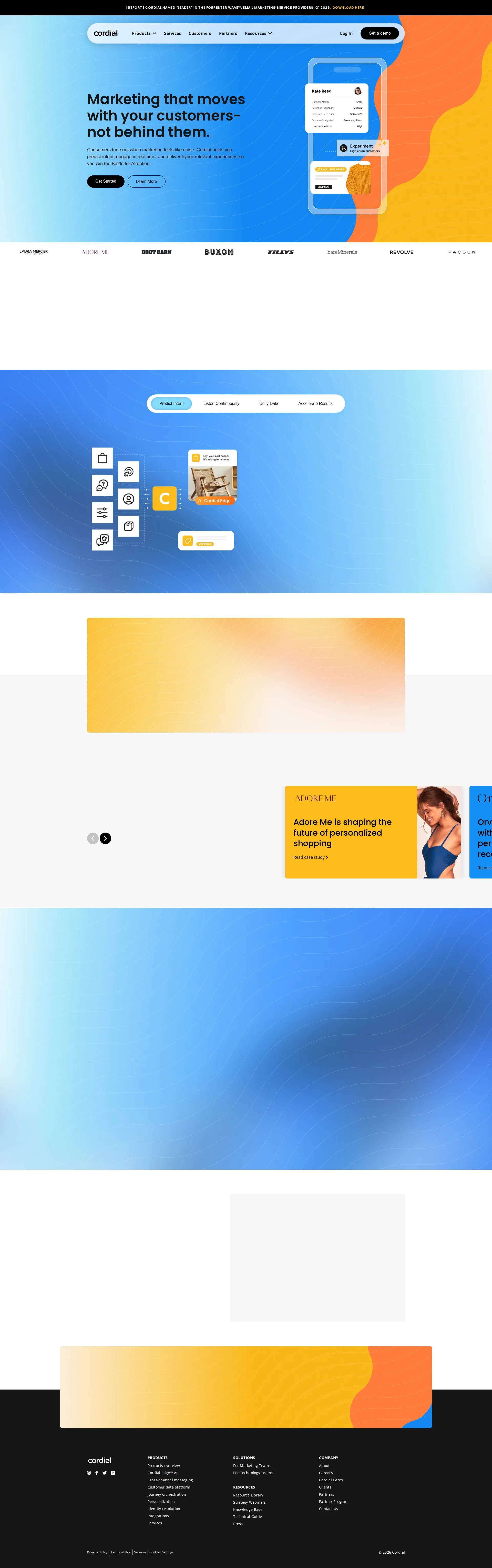 Cordial pricing page screenshot
