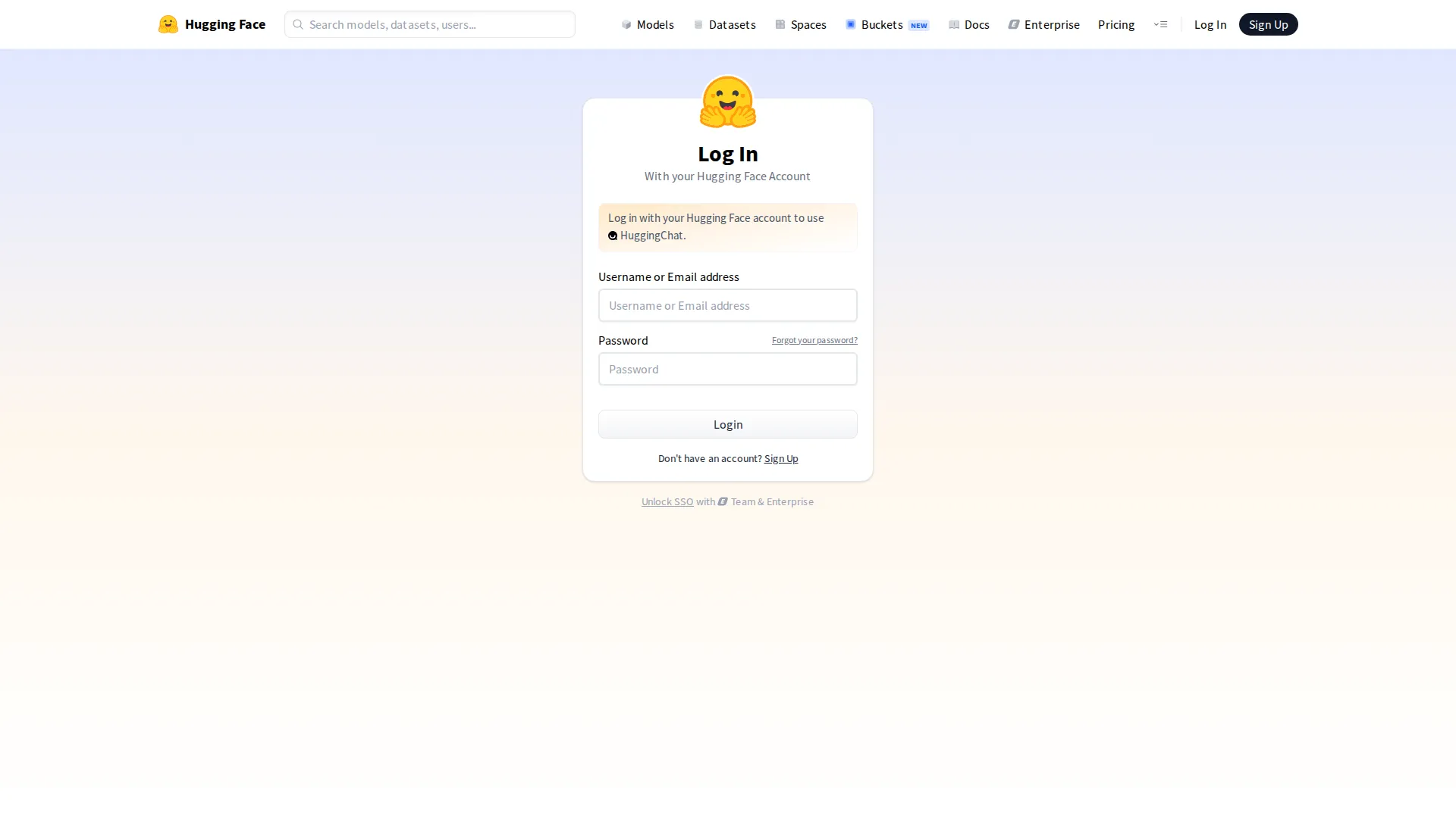 HuggingChat pricing page screenshot