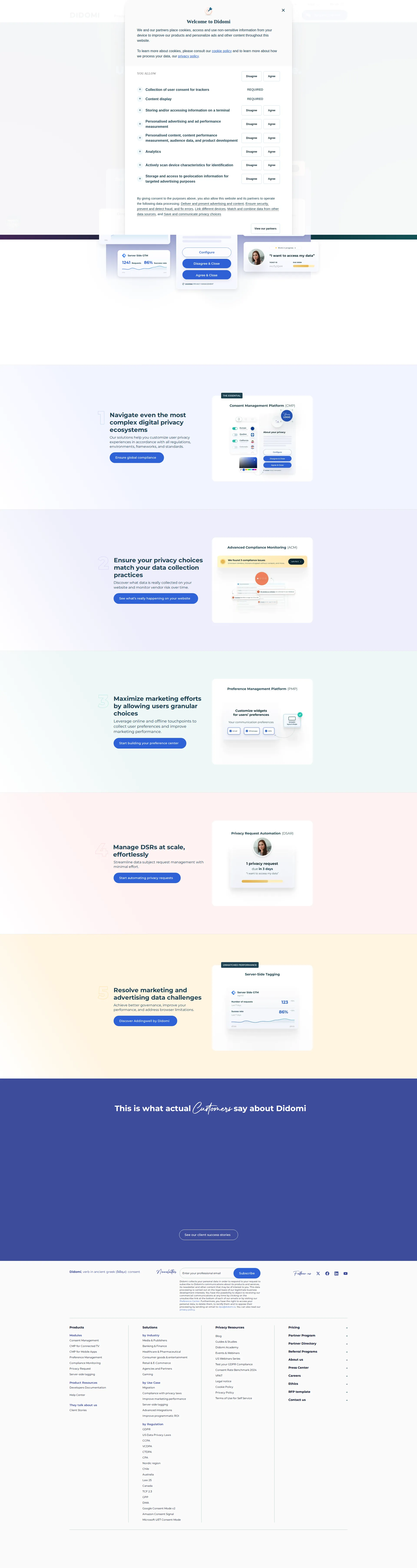 Didomi pricing page screenshot