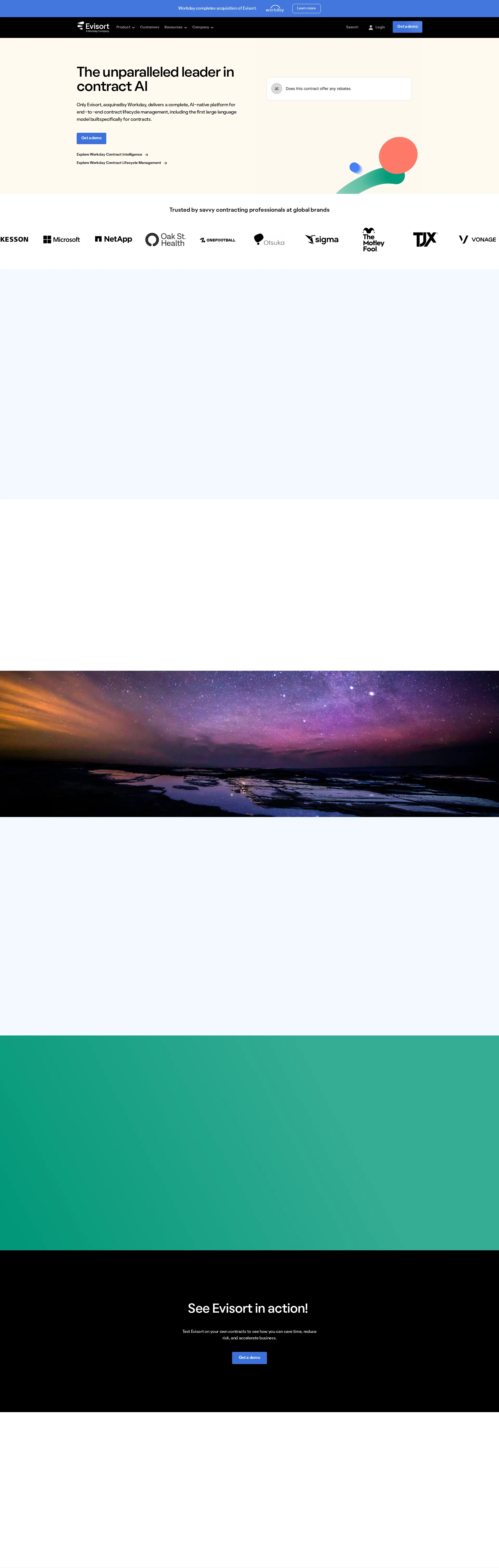 Evisort pricing page screenshot