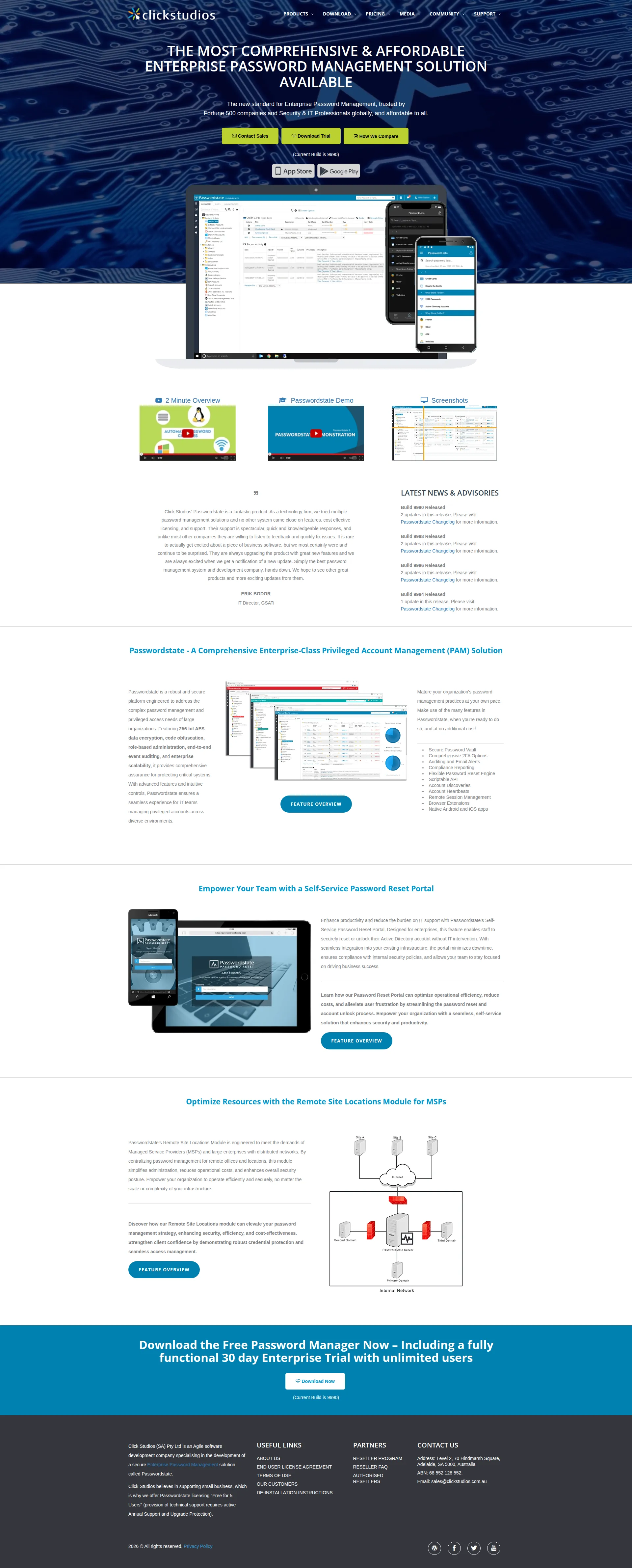 Passwordstate pricing page screenshot