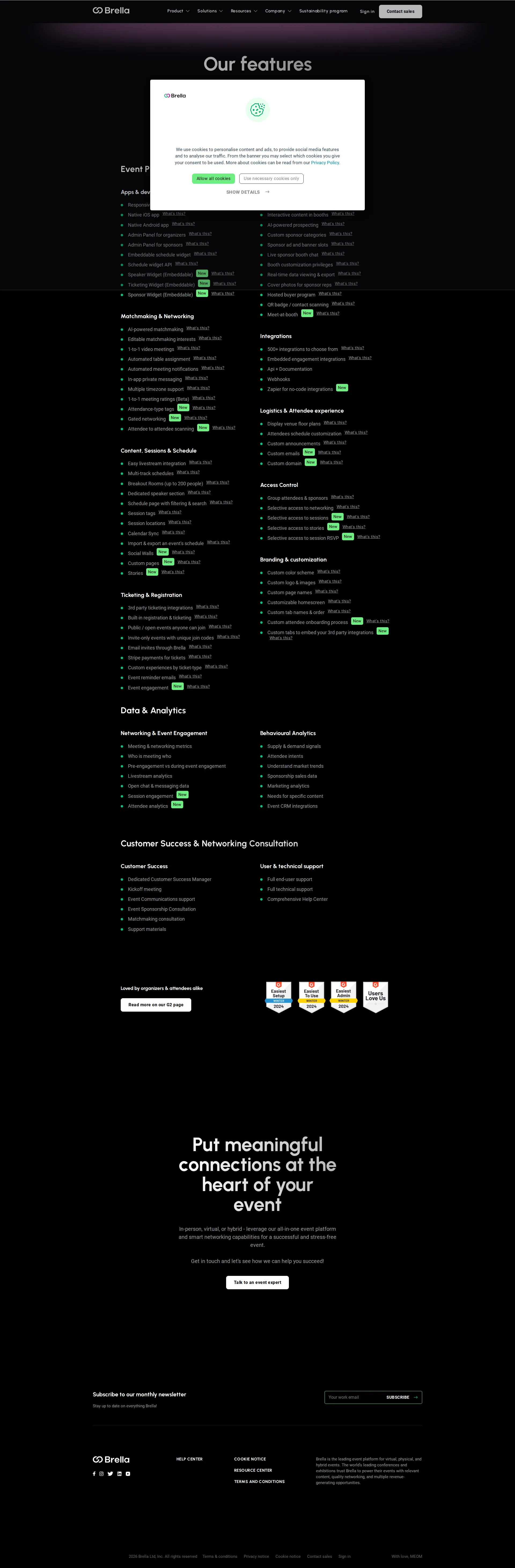 Brella pricing page screenshot