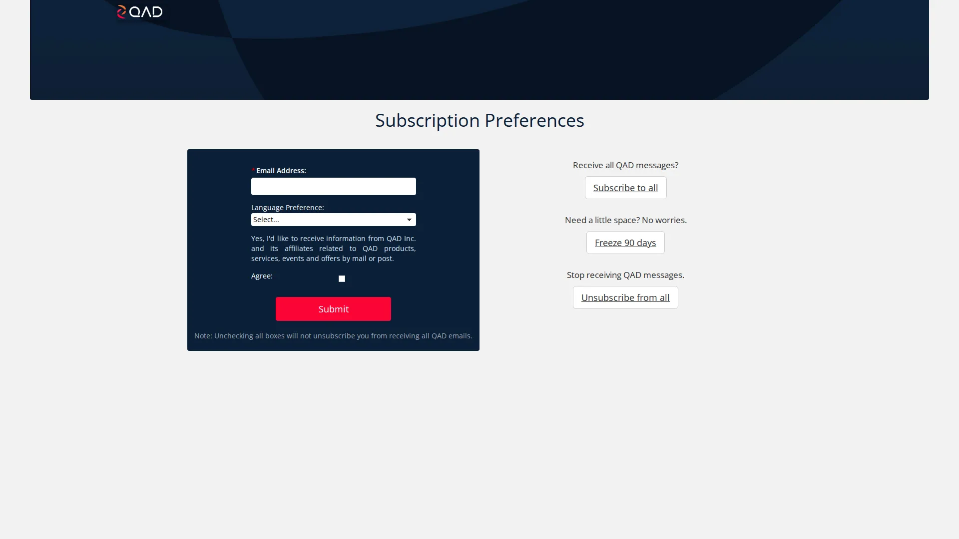 QAD Adaptive ERP pricing page screenshot