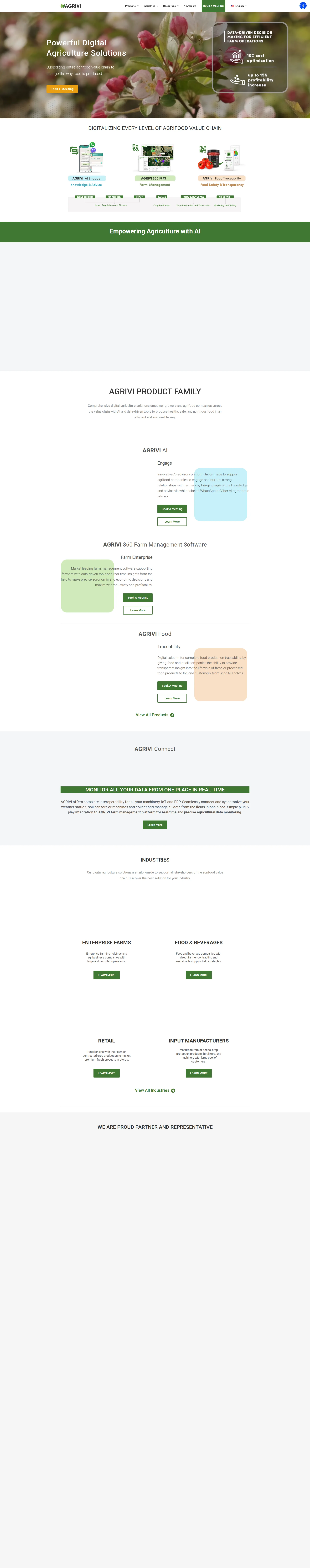 Agrivi pricing page screenshot