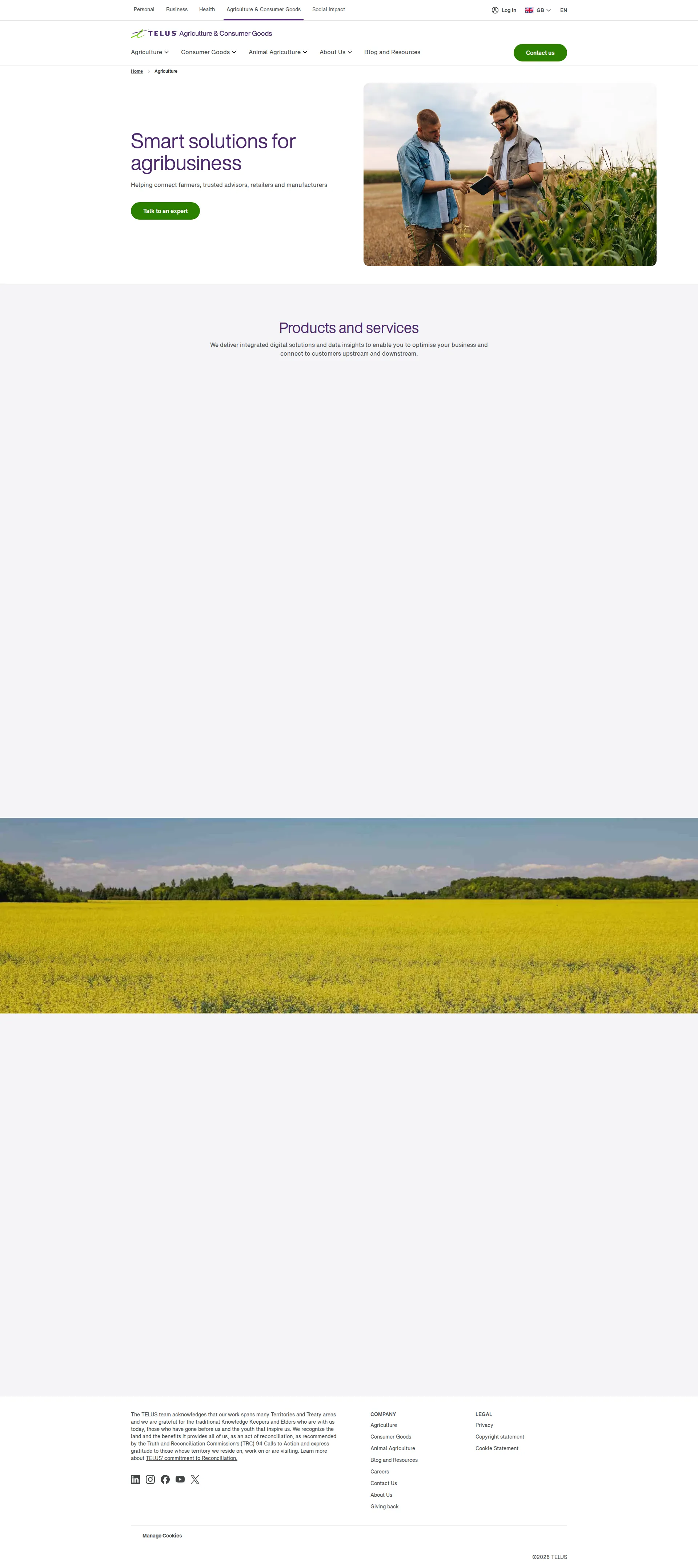 Proagrica pricing page screenshot