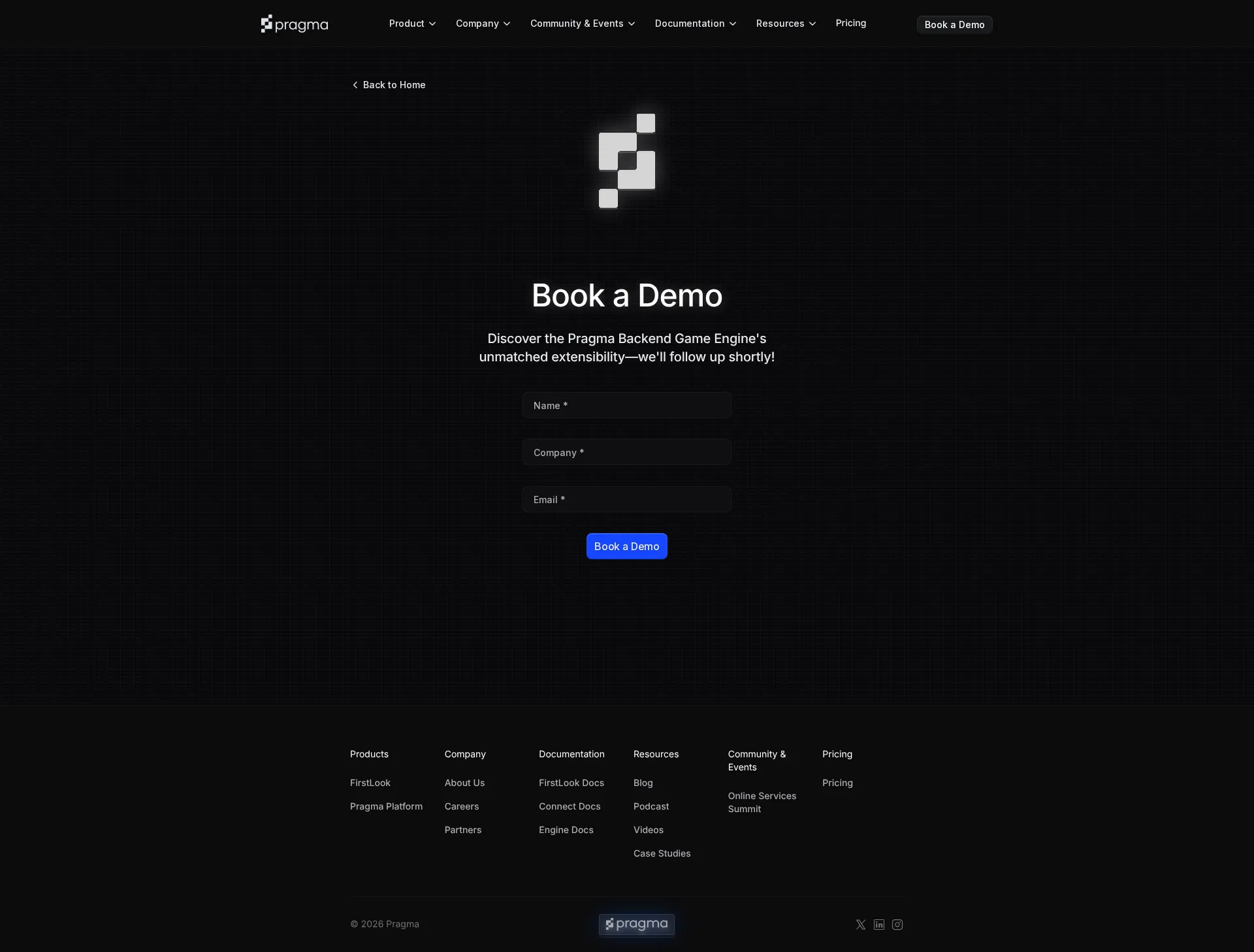 Pragma pricing page screenshot