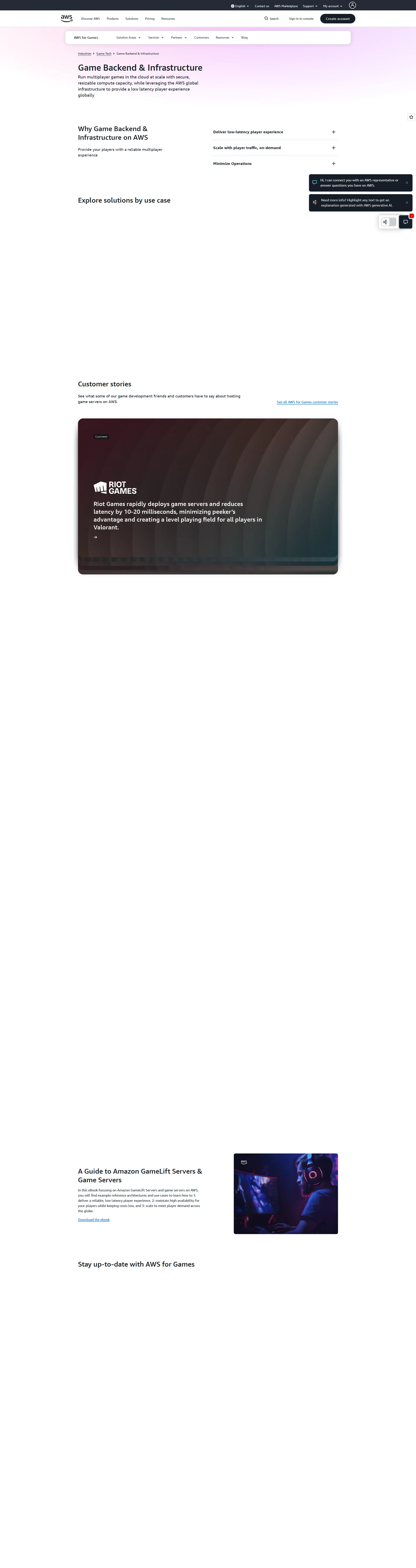 GameSparks pricing page screenshot