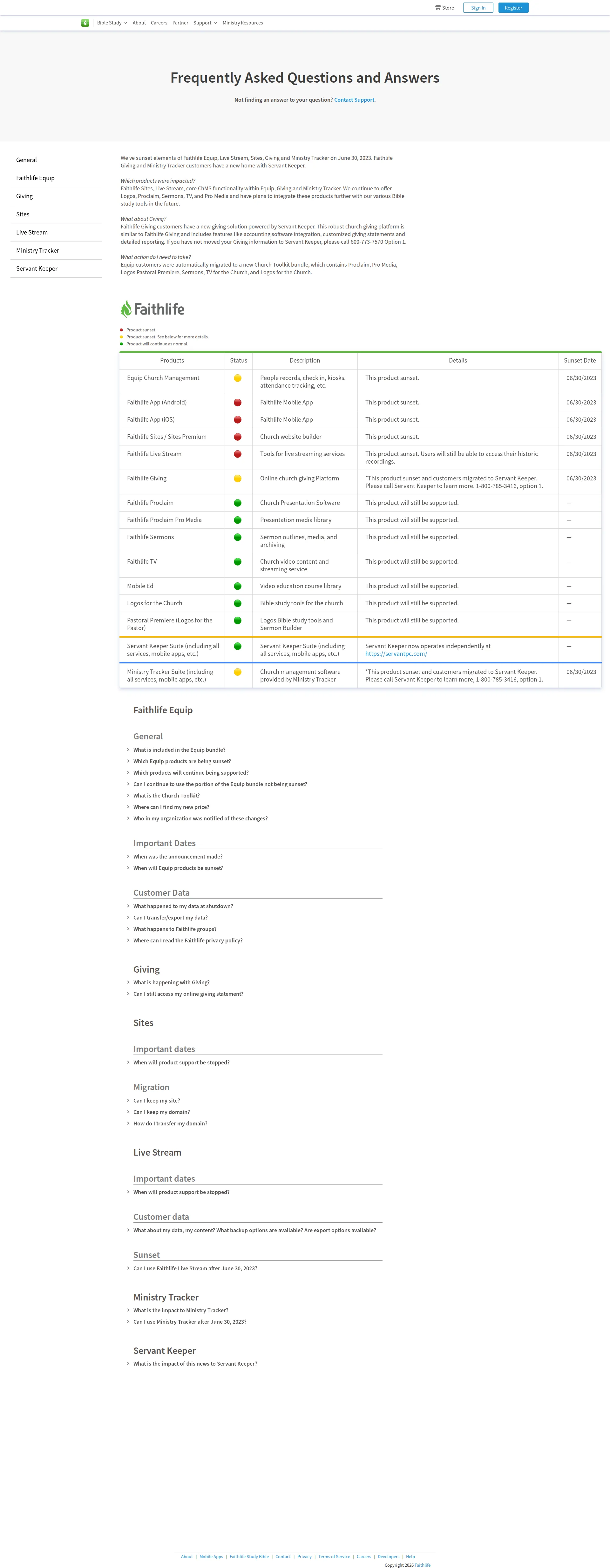 Faithlife Equip pricing page screenshot