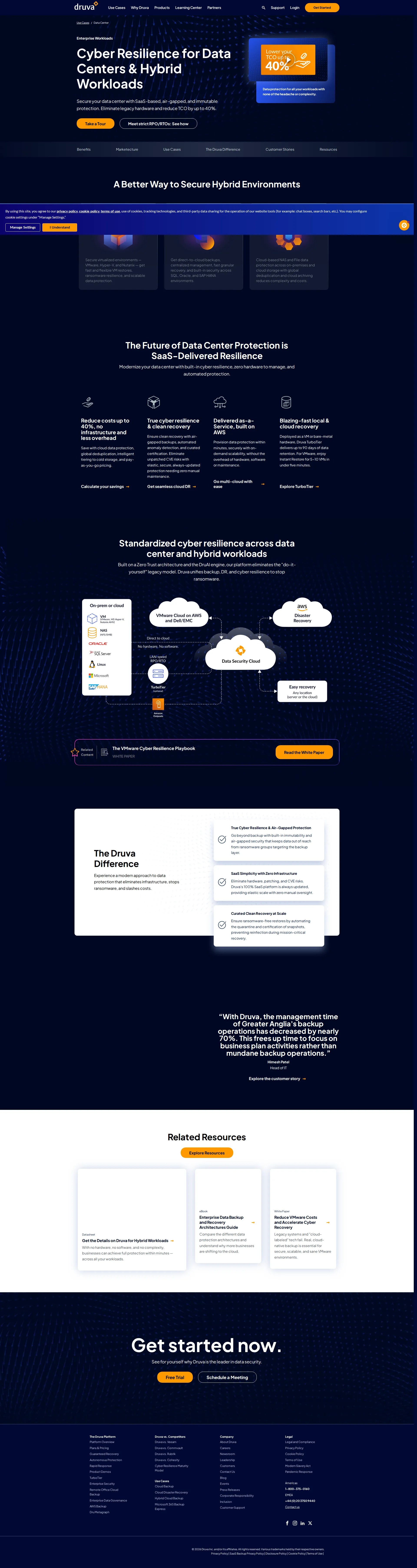 Druva Phoenix pricing page screenshot
