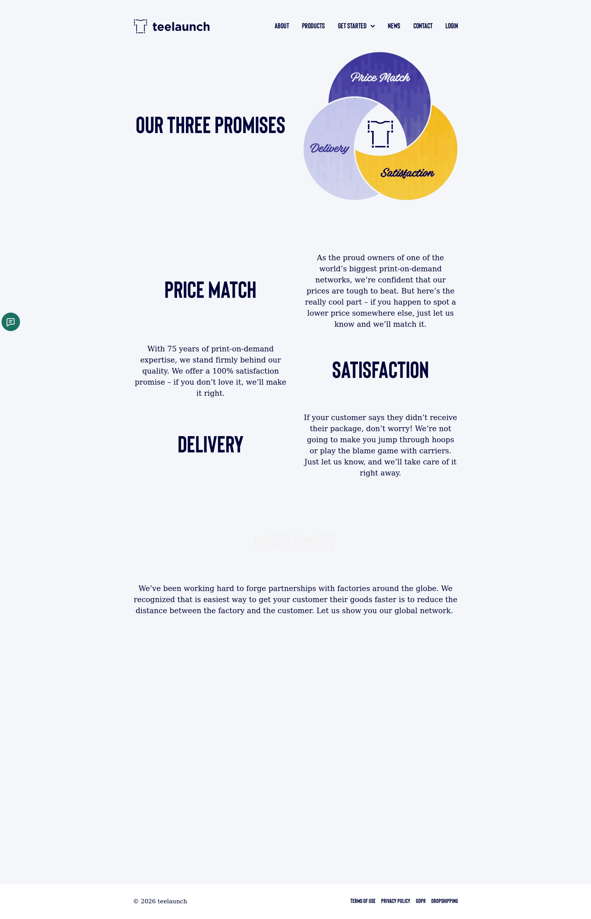 Teelaunch pricing page screenshot