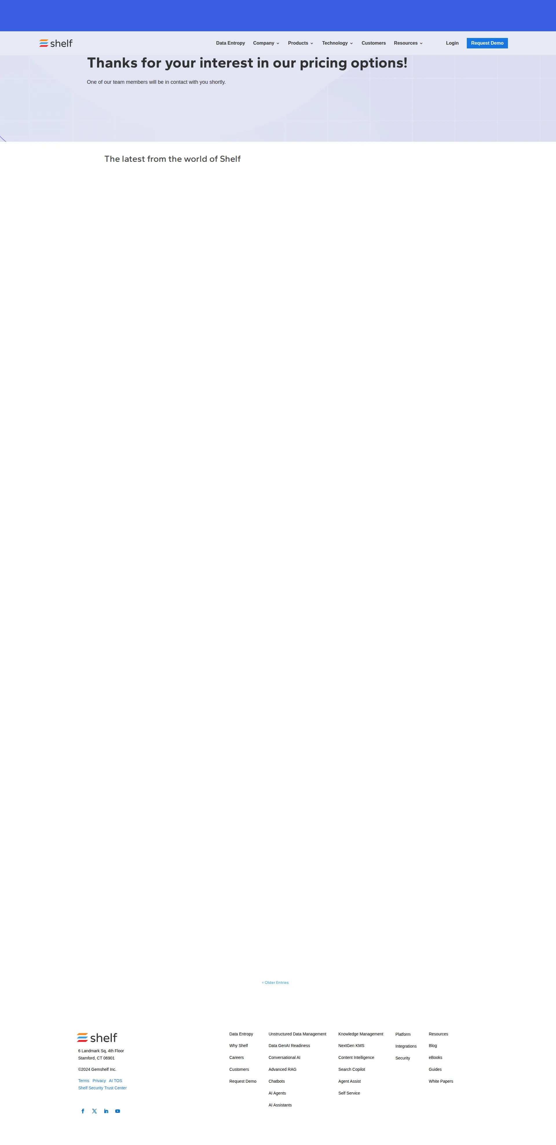 Shelf.io pricing page screenshot