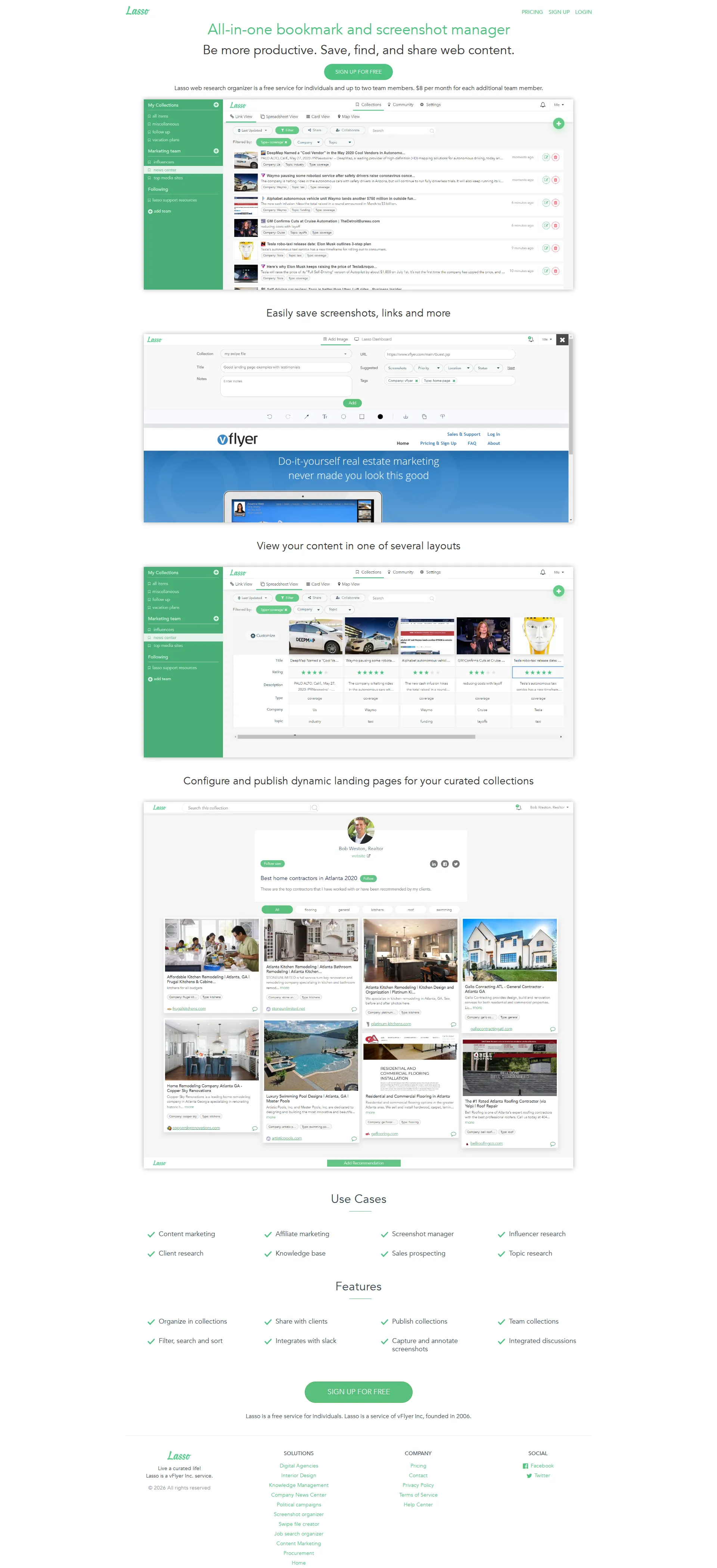 Lasso pricing page screenshot