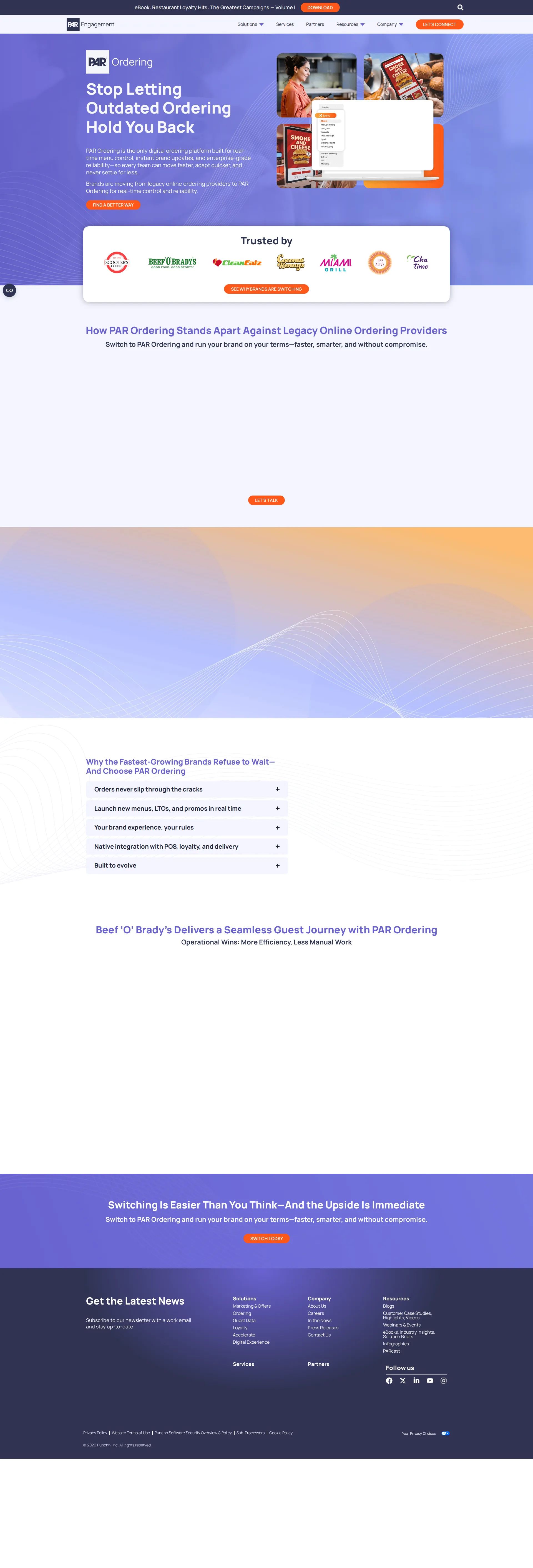 Punchh pricing page screenshot
