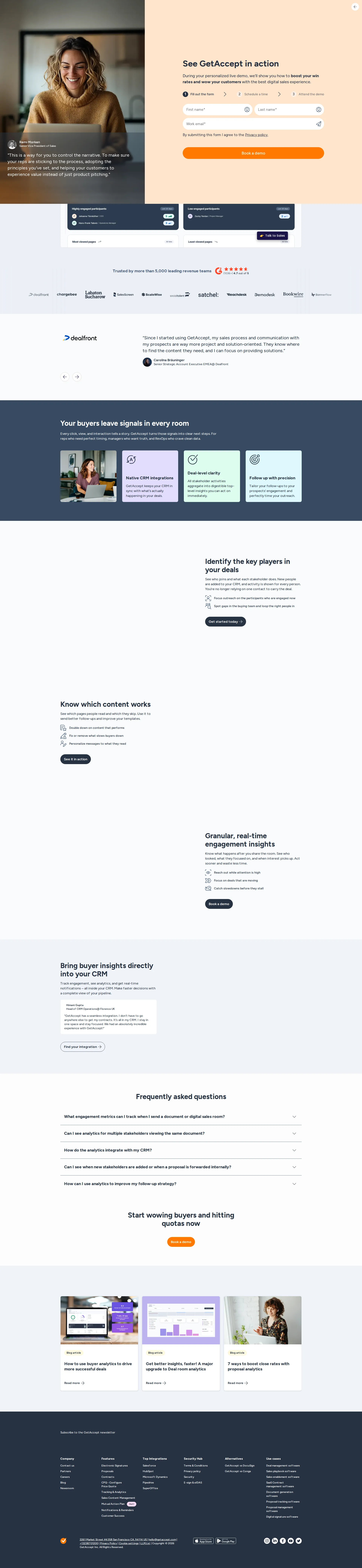 GetAccept Proposals pricing page screenshot