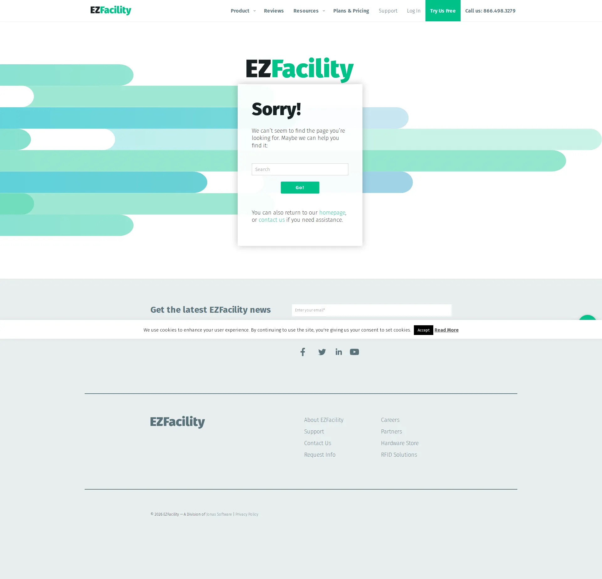 EZFacility pricing page screenshot