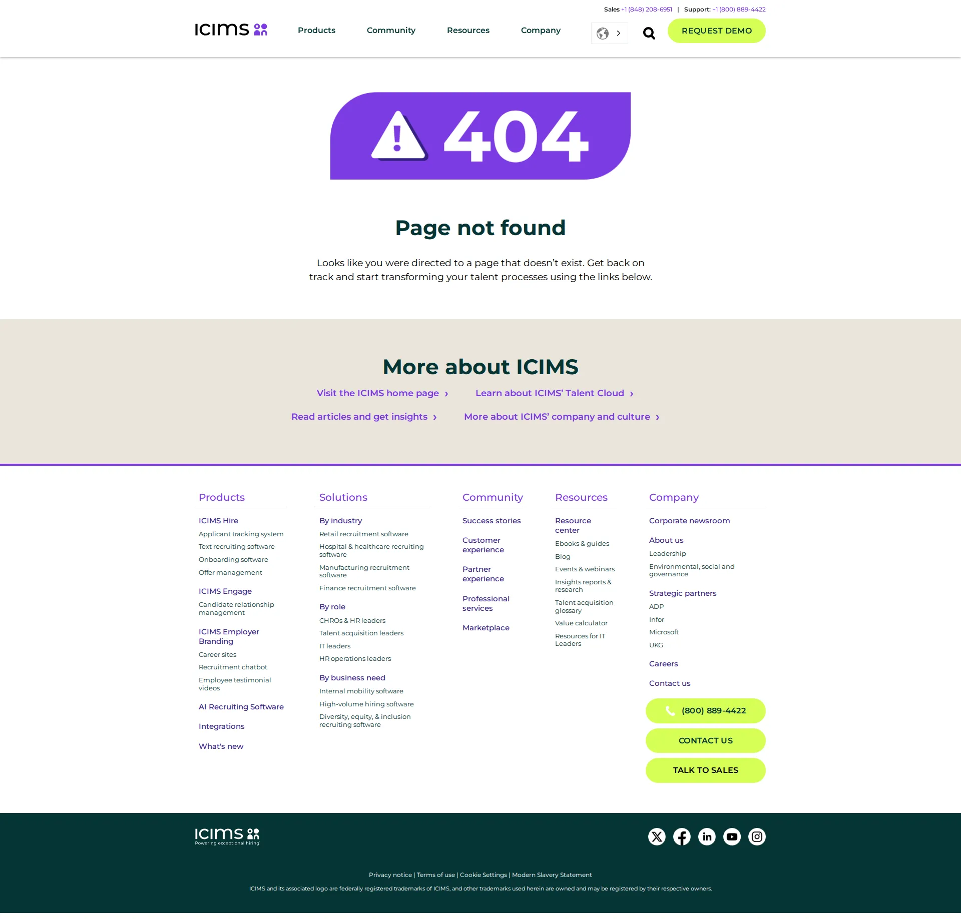 iCIMS Recruit pricing page screenshot