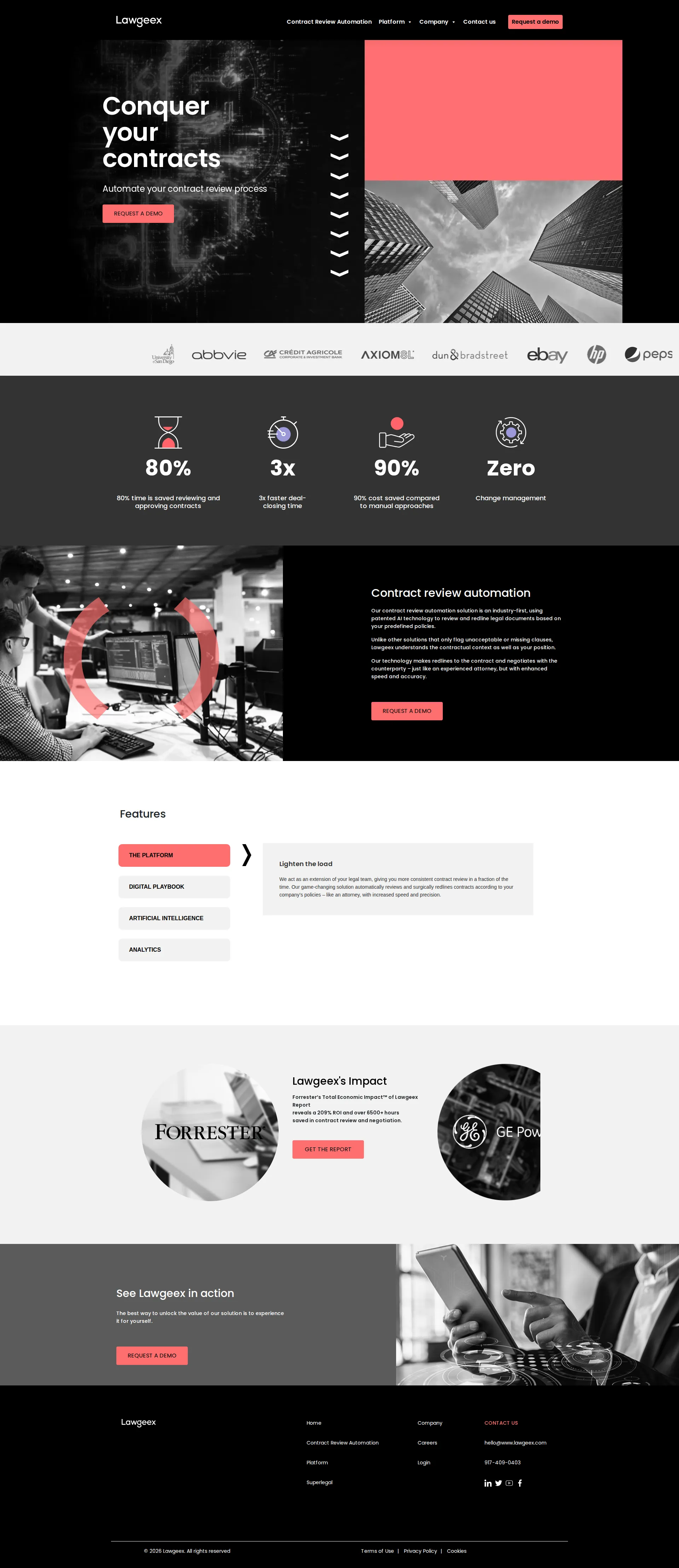 LawGeex pricing page screenshot