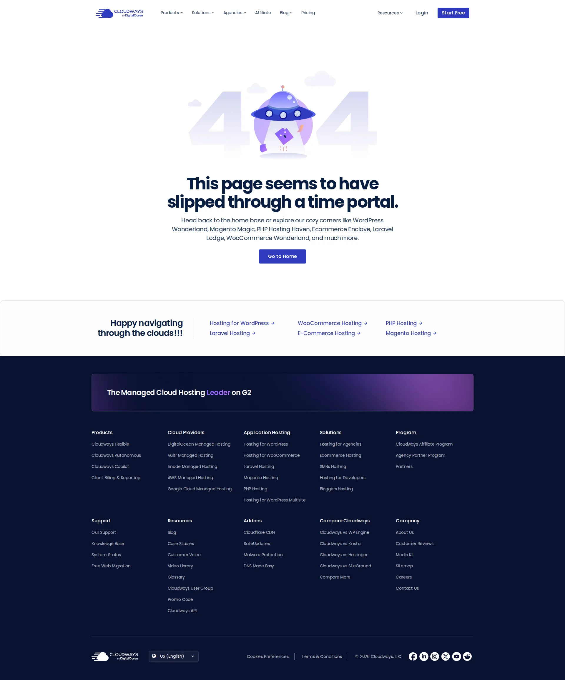 Cloudways pricing page screenshot