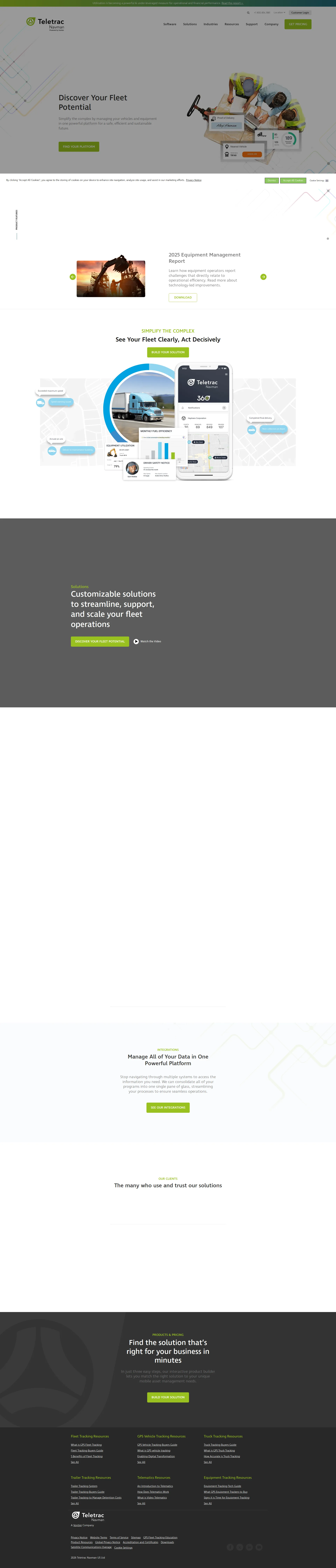 Teletrac Navman pricing page screenshot