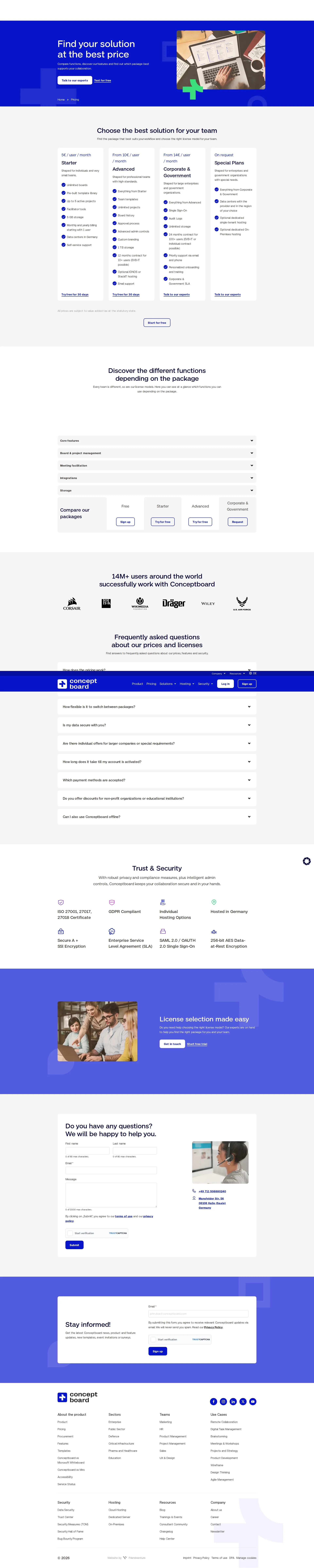 Conceptboard pricing page screenshot