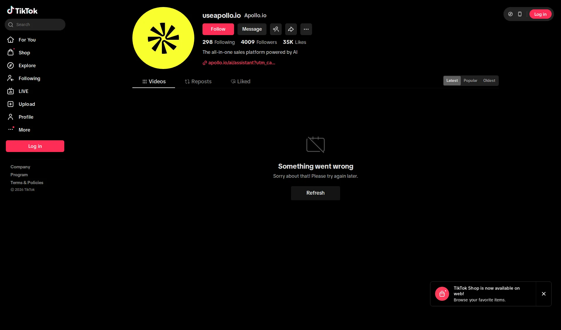 Apollo.io pricing page screenshot