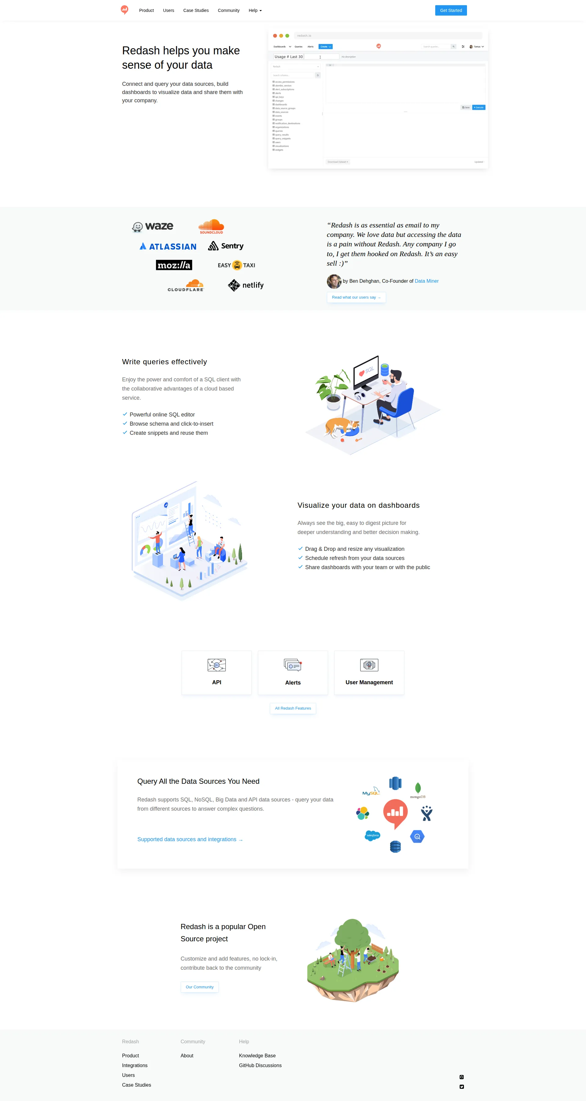 Redash pricing page screenshot