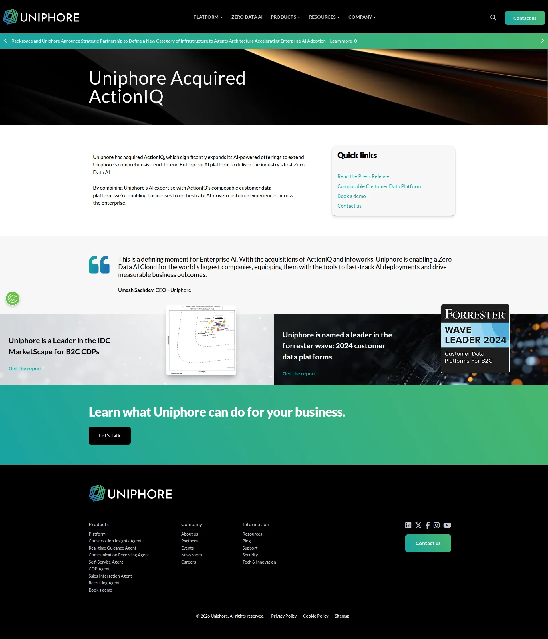 ActionIQ pricing page screenshot