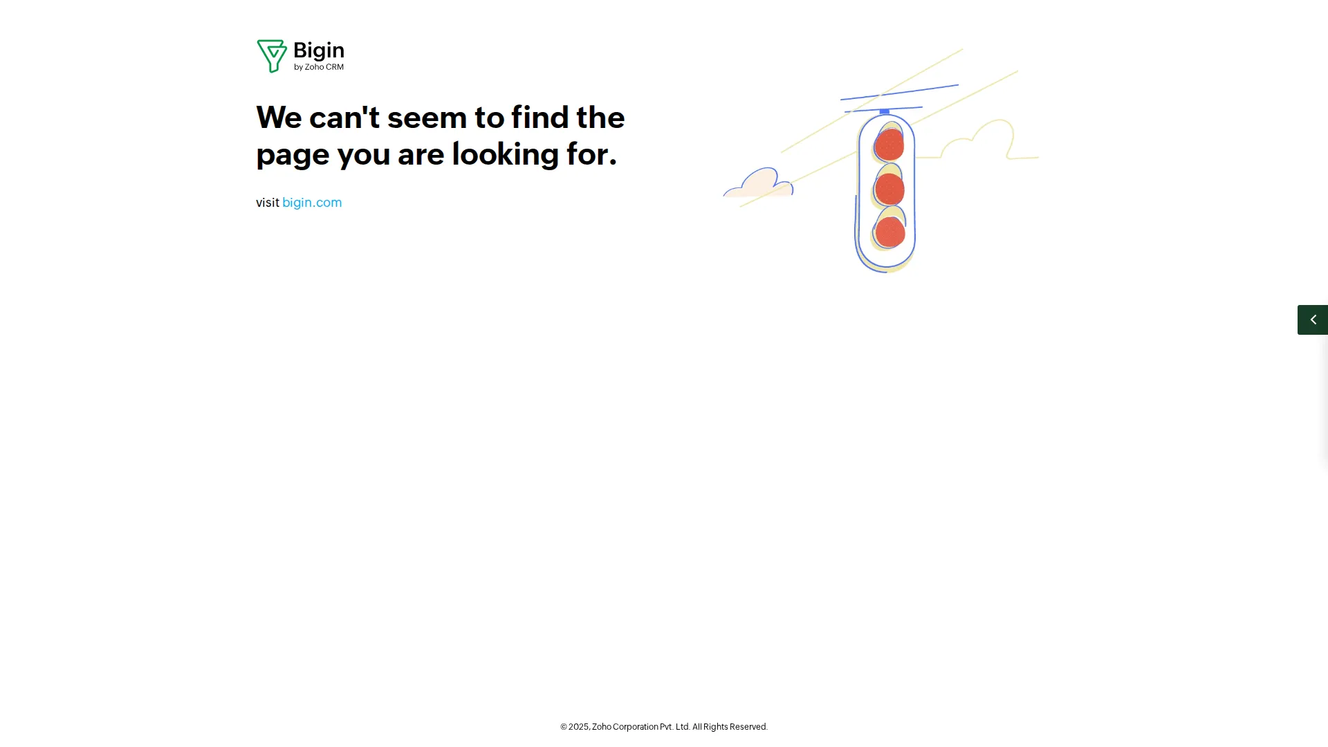 Bigin by Zoho pricing page screenshot