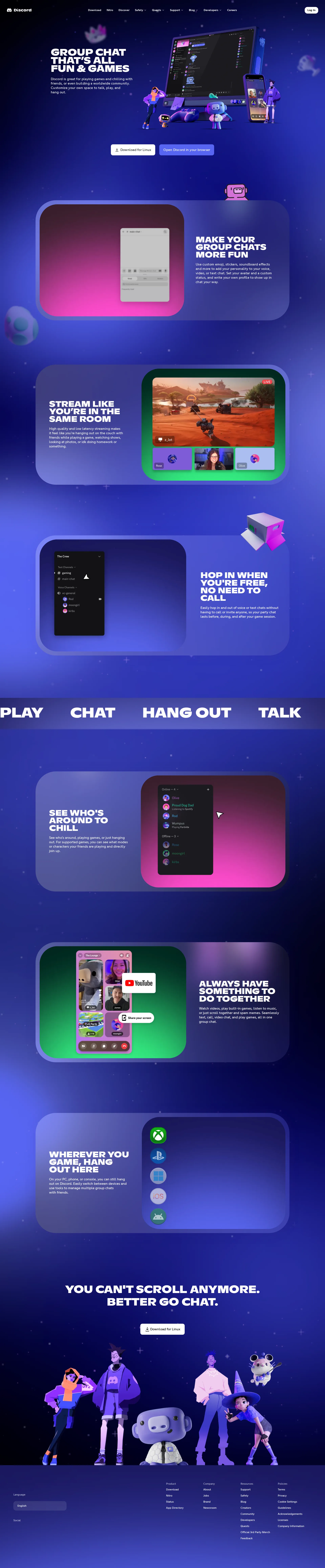 Discord pricing page screenshot
