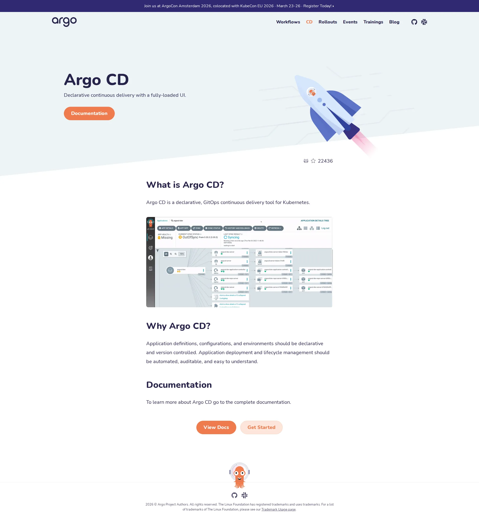 Argo CD pricing page screenshot