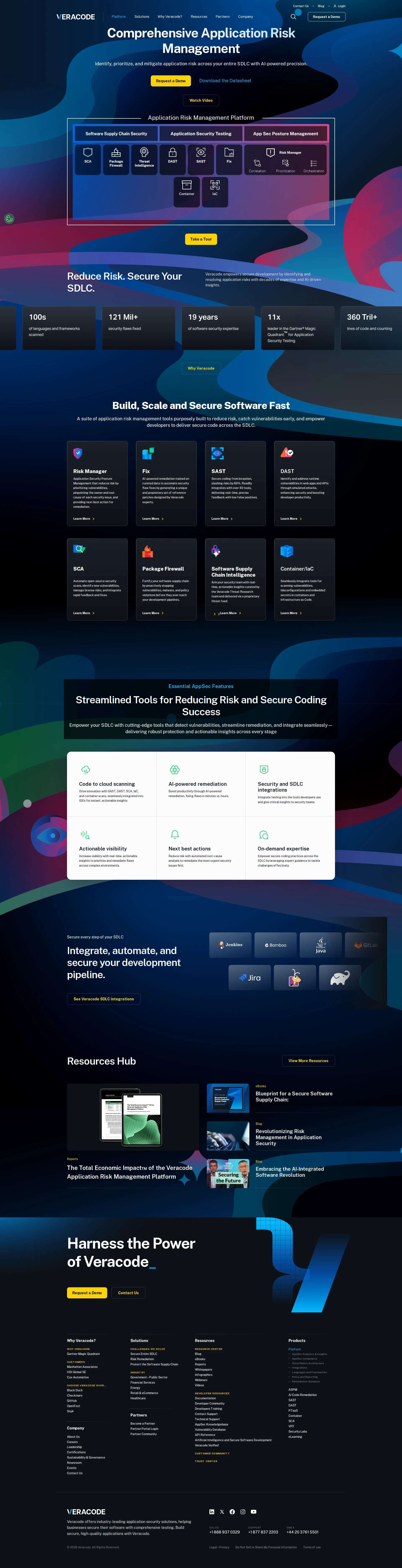Veracode pricing page screenshot