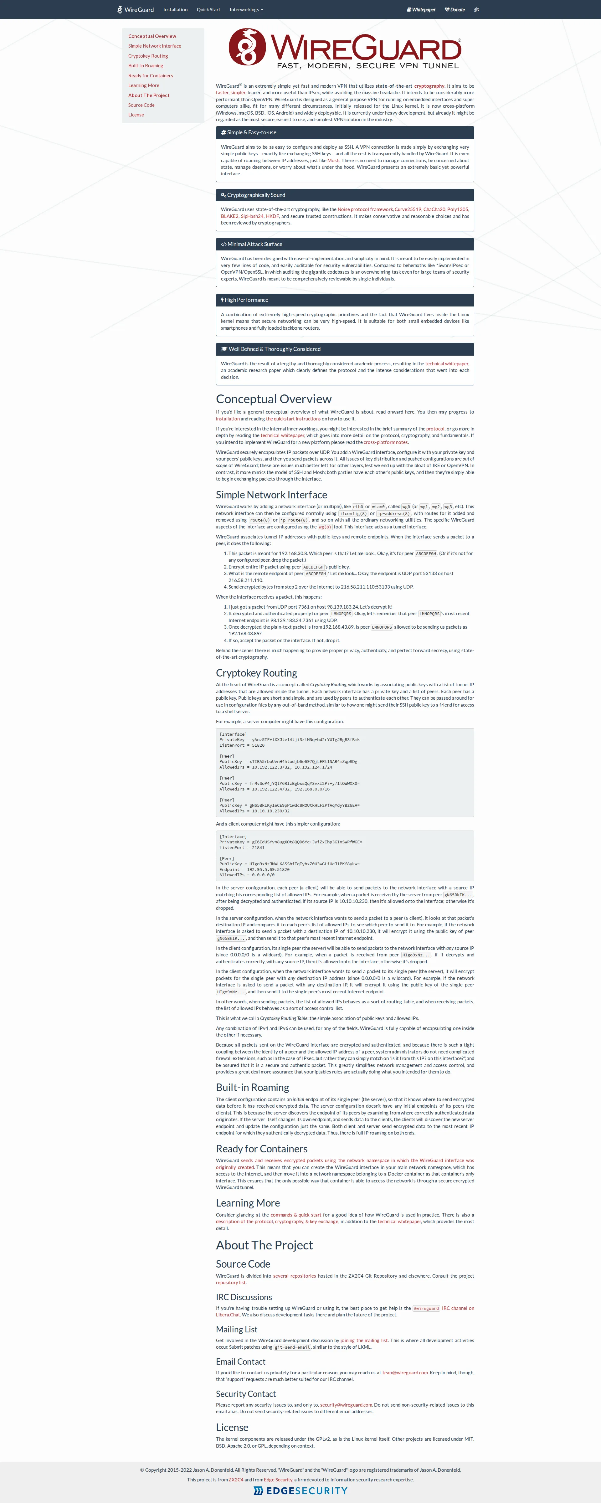 WireGuard pricing page screenshot