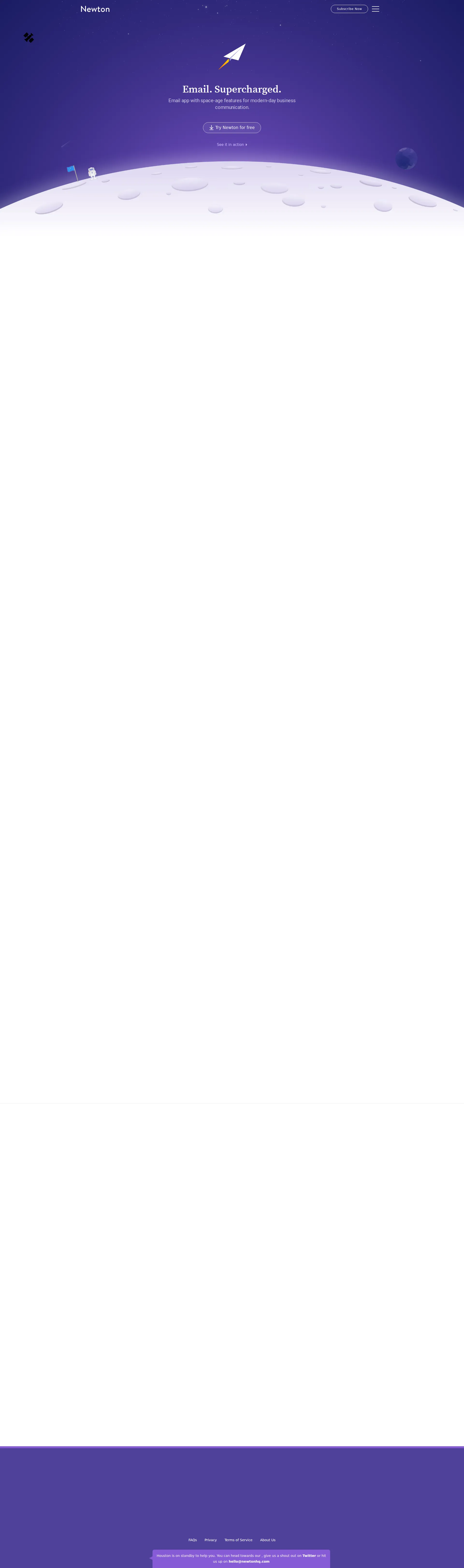 Newton Mail pricing page screenshot