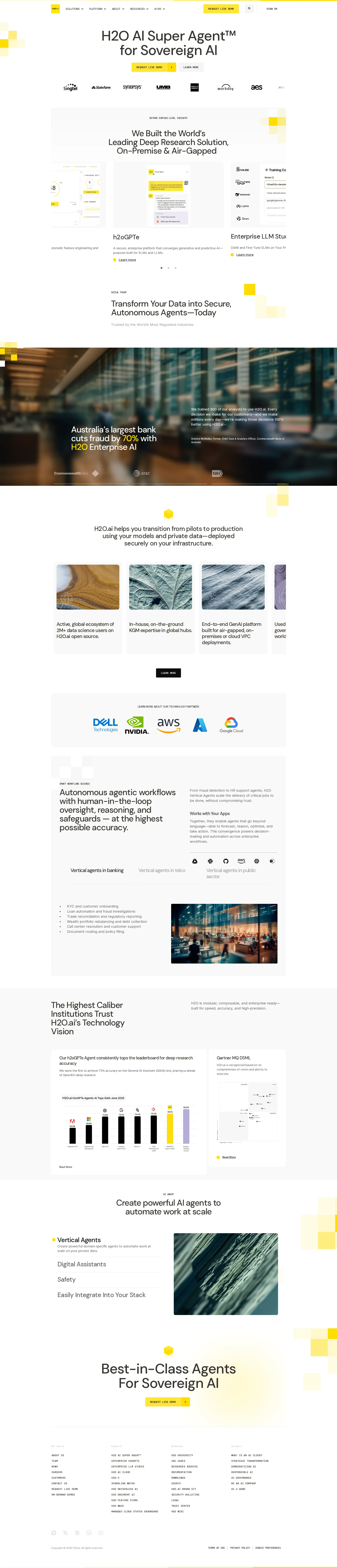 H2O.ai pricing page screenshot