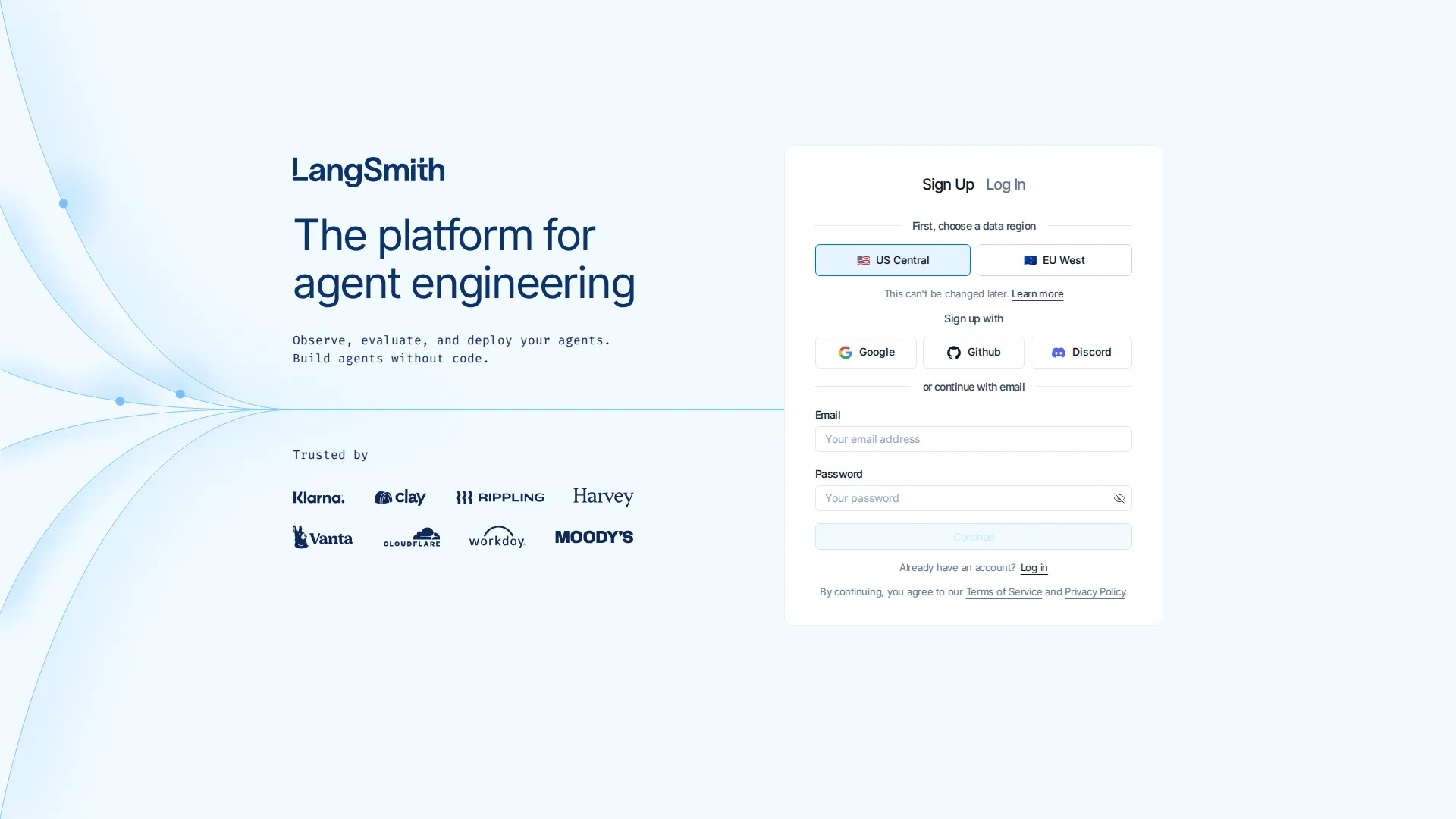 LangSmith pricing page screenshot