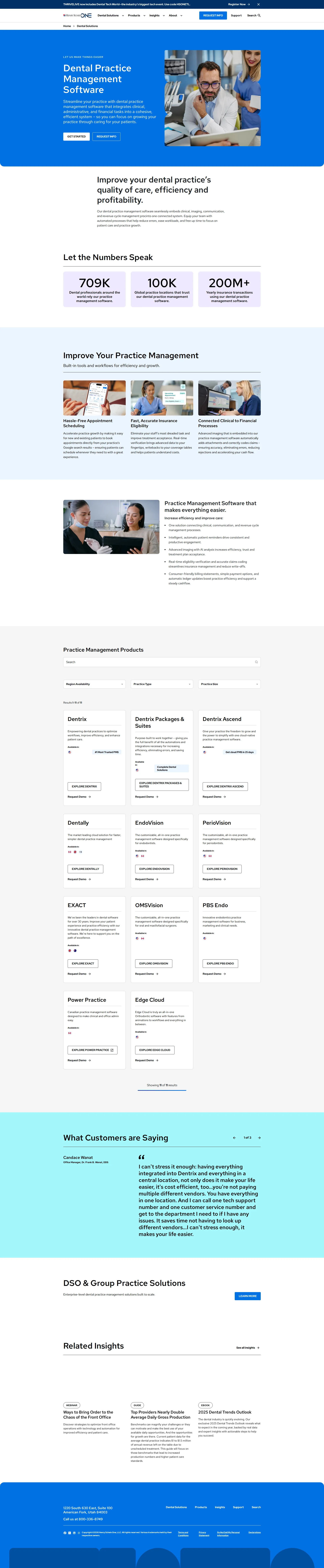 Dentrix pricing page screenshot