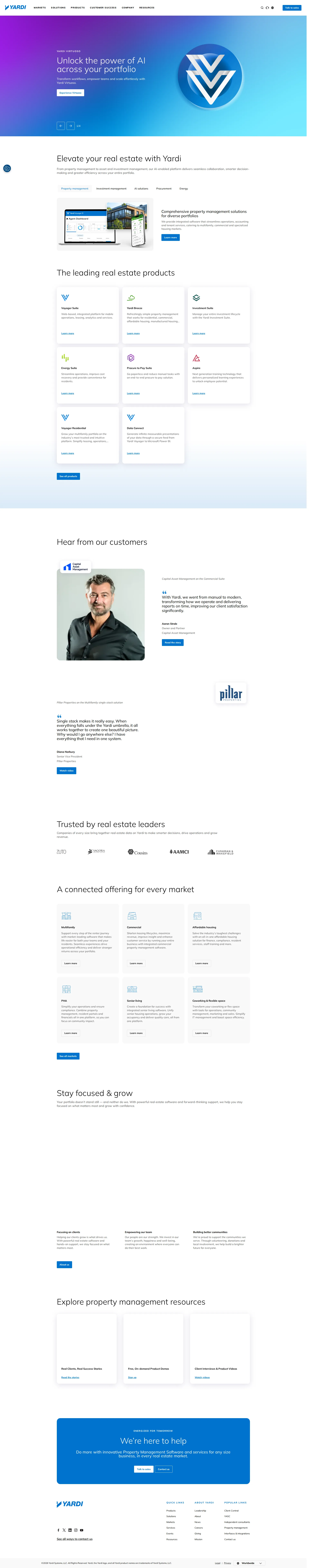 Yardi pricing page screenshot