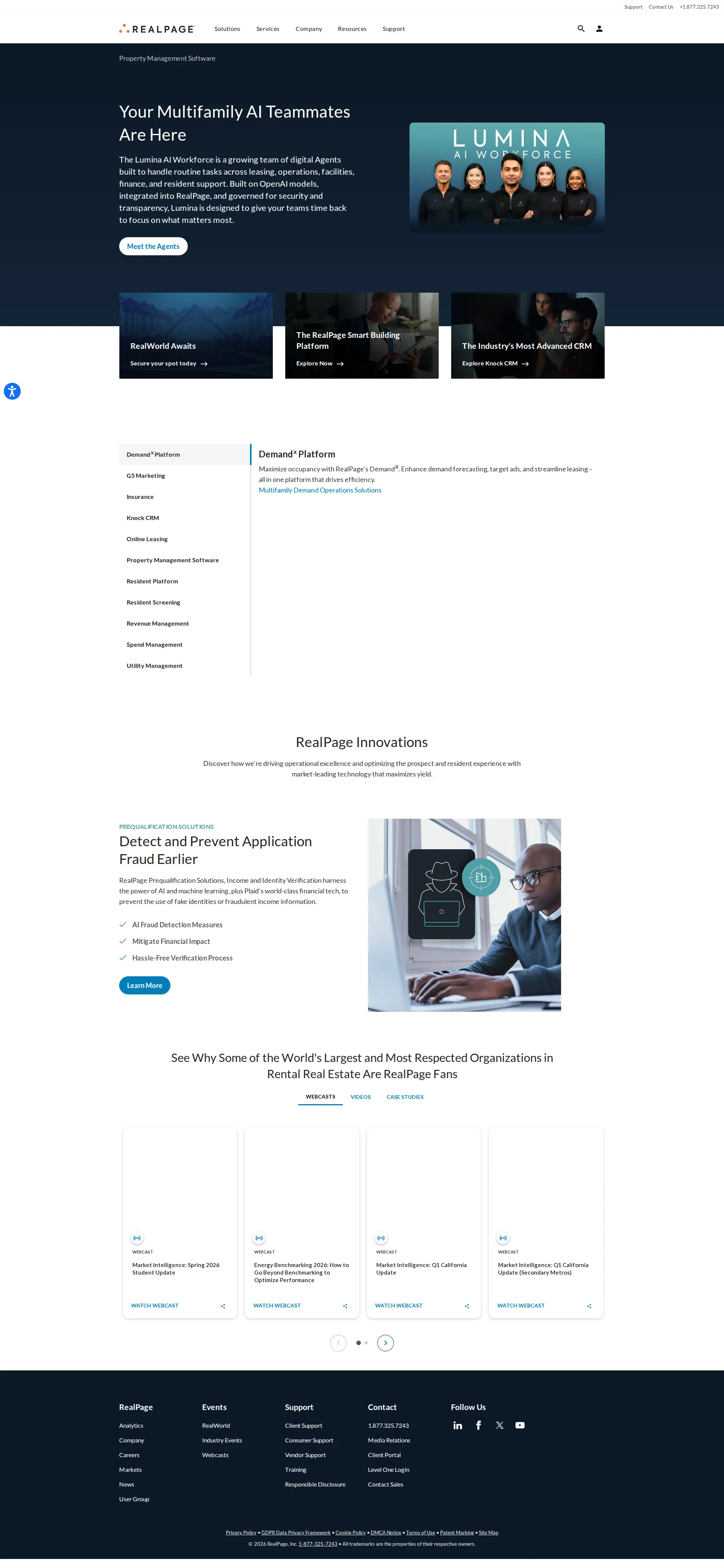 RealPage pricing page screenshot